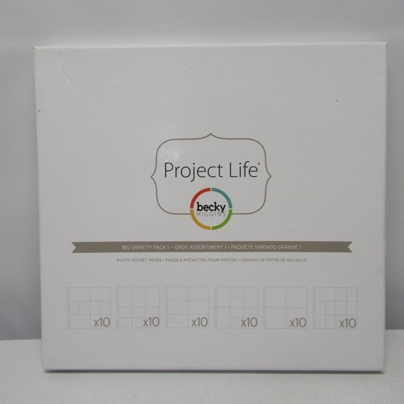 NEW! Project Life Plastic Sheet Variety Kit - 60 12x12 Inch Sheets - Picture 1 of 6